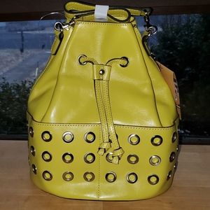 🥳Patricia Nash Leather Embrisi Drawstring Bag with Grommets